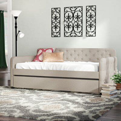 Andover Mills Astra Twin Daybed With Trundle Wayfair Twin Daybed