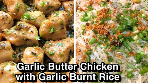 Butter Garlic Chicken Recipe With Garlic Burnt Rice Combo Meal By