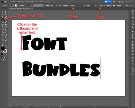 How To Edit Text In Adobe Illustrator Design Bundles