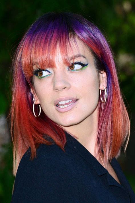 Lily Allen Purple Hair - Celebrity Hairstyles