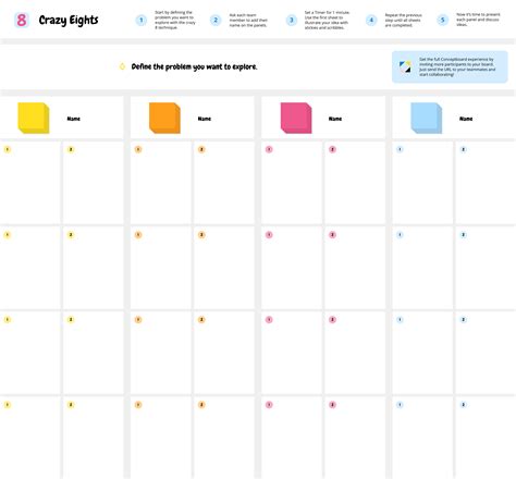 Crazy 8s Free Template Conceptboard