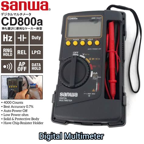 Sanwa Digital Multimeter Cd A Japan For Electrical Measurement Test