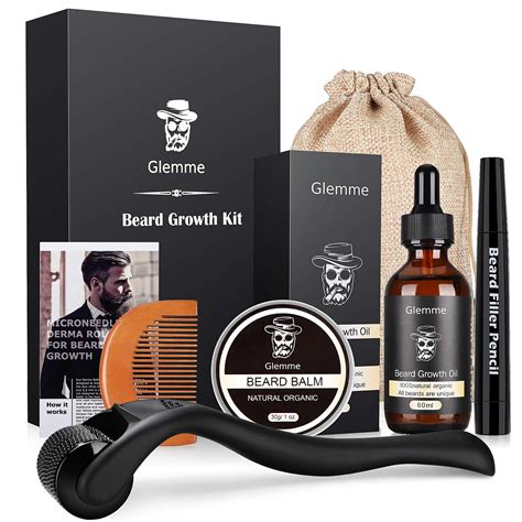 Beard Growth Kit Derma Roller With Beard Growth Oil Serum For Men