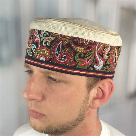 Kufi Hat Mens Muslim Skull Cap For Men Taqiyah Hat With Etsy