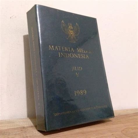 Jual Buku Original Materia Medika Indonesia Jilid V Di Lapak