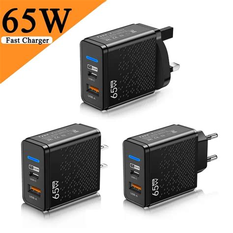 65w Gan Chargers Mobile Phone Charger Adapter Usb Type C Portable Charger For Samsung Iphone