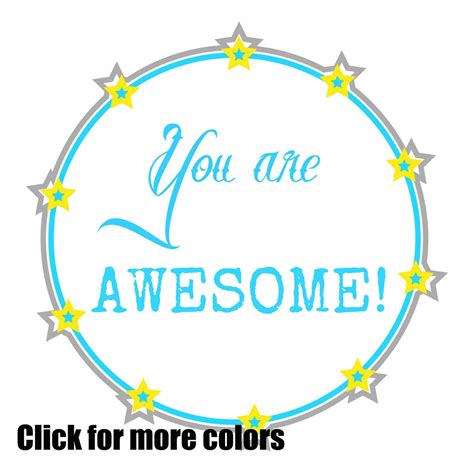 You Are Awesome Print Printable Digital Frame Card Etsy