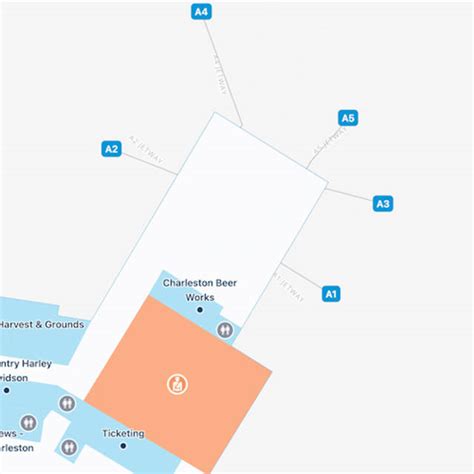 Charleston Airport Map | CHS Terminal Guide