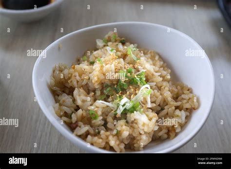 Japanese Garlic Fried Rice With Vegetables Stock Photo Alamy