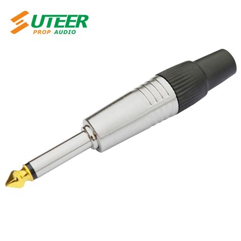 Mm Ts Male Jack Audio Connector Phone Plug With Gold Tip China