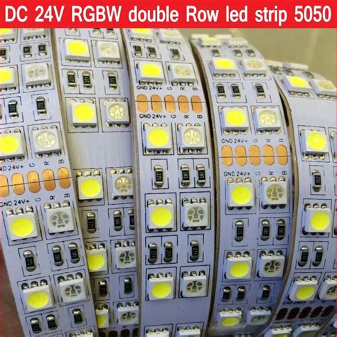 Dc V M Double Row Rgbw Led Strip V Rgb White Warm White Flex