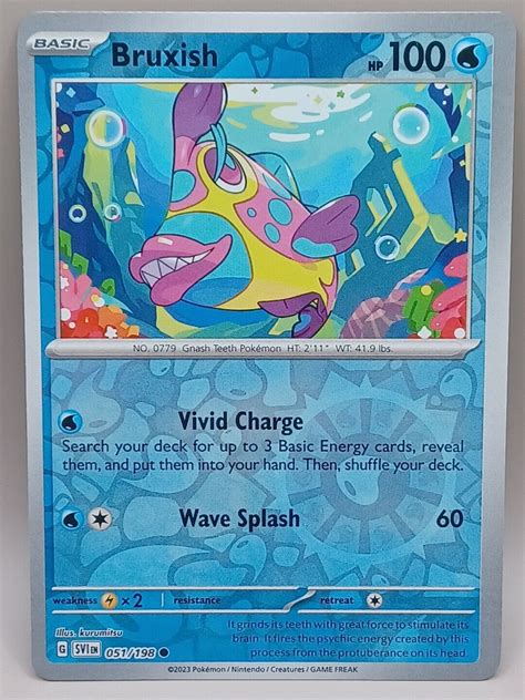 Bruxish Reverse Holo Common Scarlet And Violet Pokemon Tcg Ebay