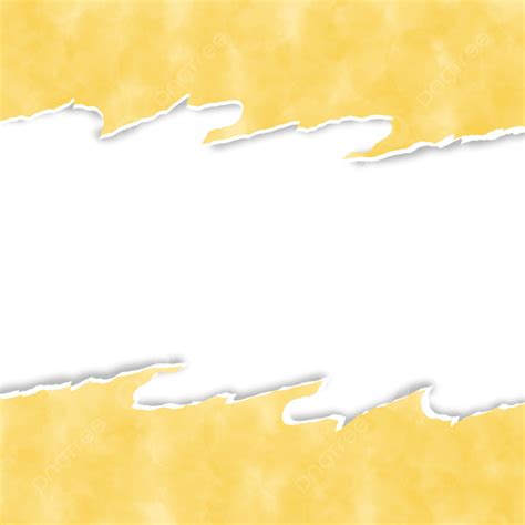 Yellow Torn Paper Border Paper Color Design Paper Illustrations