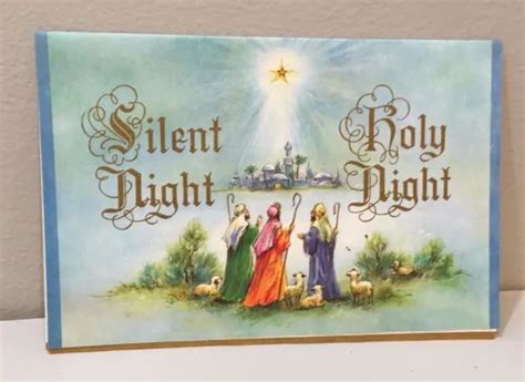 Vintage Christmas Card Silent Night Holy Night