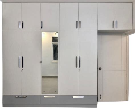 Doors Hinged White Wooden Wardrobe With Locker At Rs Sq Ft In