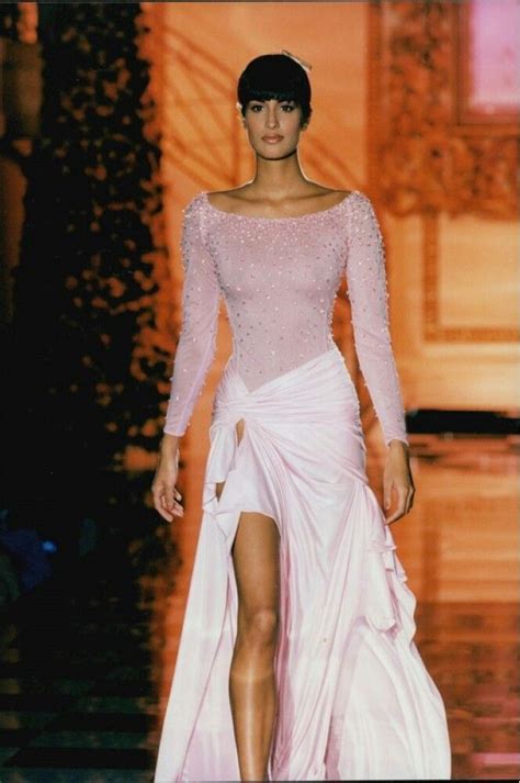 Yasmeen Ghauri Walked For Atelier Versace 1995 Ball Dresses Crochet