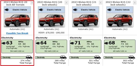 Rivian R1S Dual Motor Large Pack Gets Up To 352 Miles Of EPA Range