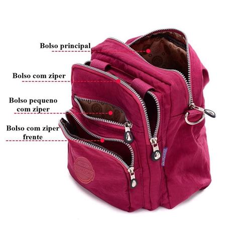 Bolsa Mochila Feminina Nylon Al A Remov Vel Casual Crossbody Bag