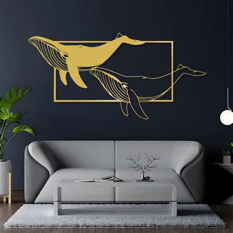 Amazon Whale Metal Wall Art Humpback Blue Whale Decor Ocean