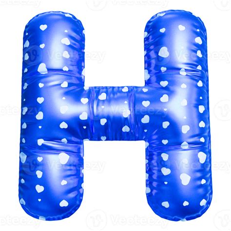 Blue Letter H Font 3d Render 36307015 Png