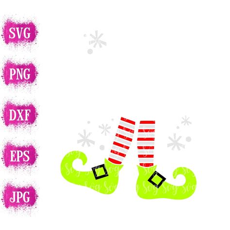 Elf Leg Monogram Svg Christmas Svg Merry Christmas Elf Svg Etsy