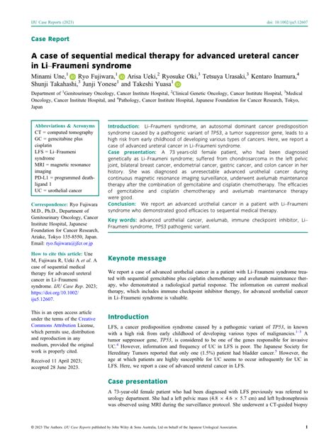 Pdf A Case Of Sequential Medical Therapy For Advanced Ureteral Cancer