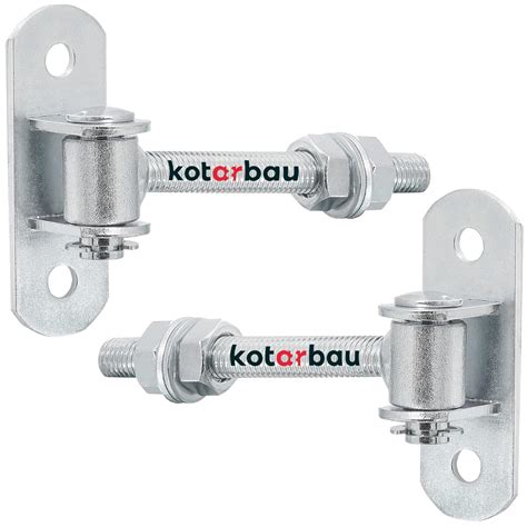 KOTARBAU Lot de 2 charnières de portail réglables M12 La solution