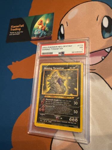 PSA 1 Shining Tyranitar Neo Destiny 113 105 Holo Pokemon Card EBay