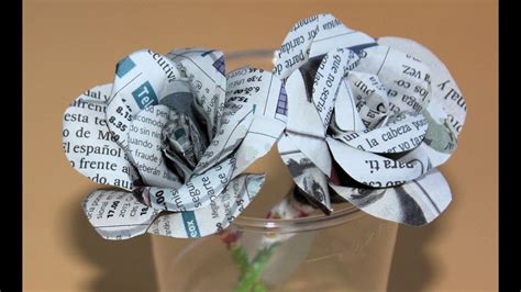 Cómo Hacer Flores De Papel Para Regalar Rosas De Períodico