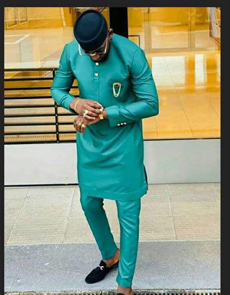 Teal African Mens Wedding Suit Nigeria Wedding Guest Etsy