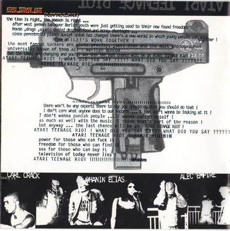 Atari Teenage Riots Burn Berlin Burn 1997 Album Booklet Reminds