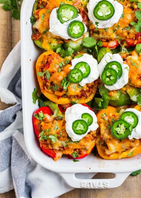 Mexican Stuffed Peppers {tasty Easy Recipe }