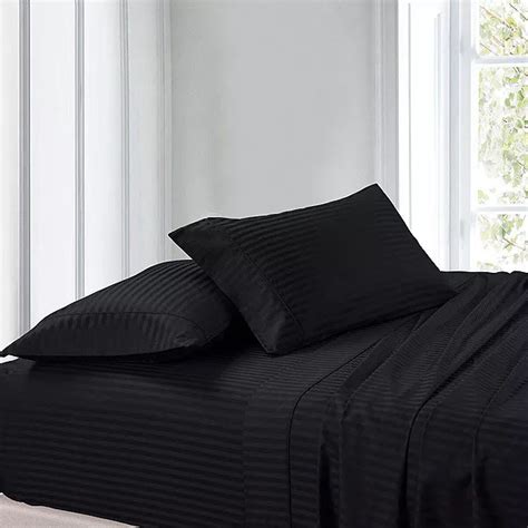 100% Cotton Sheet Set Striped 300 Thread Count