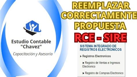 SIRE COMO REEMPLAZAR LA PROPUESTA DEL REGISTRO DE COMPRAS