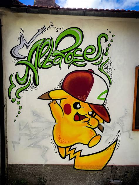 Pikachu Pokemon Graffiti Streetart By Rosalba97 On Deviantart