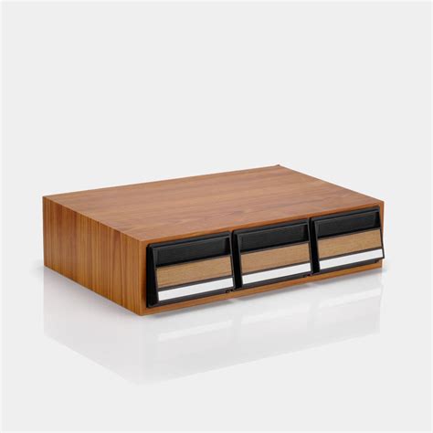 Wood Cassette Tape Storage Drawers Retrospekt