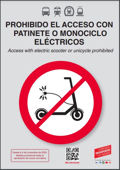 Prohibición patinetes eléctricos Tranvía de Parla S A