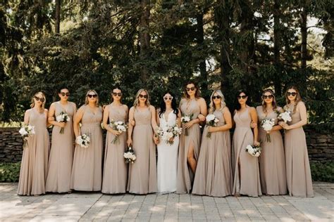 Azazie On Instagram Heart Eyes For This Bride And Her Squad In Taupe