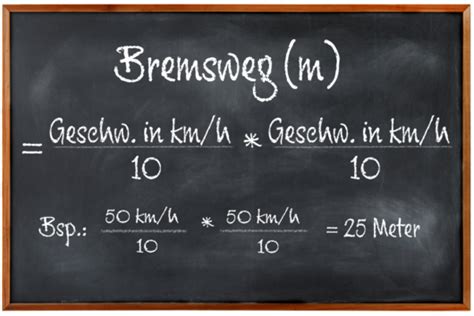 Braking Distance With The Car Fahrschule