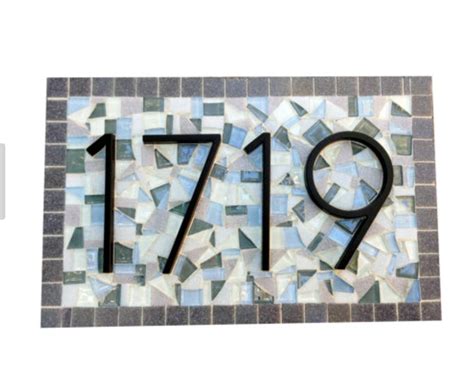 Custom Mosaic House Number Sign By Green Street Mosaics Custommade