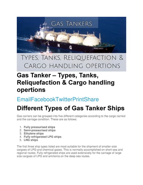 Lng Class 3 Gas Tanker Types Tanks Reliquefaction And Cargo