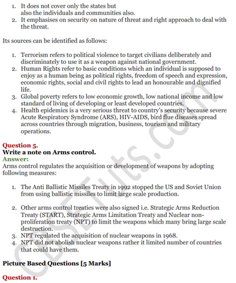 Ncert Solutions For Class 12 Political Science Chapter 7 Security In