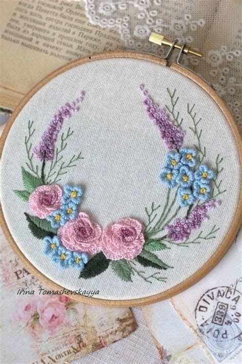 Pin by Elen on Рококо Embroidery hoop art Hand embroidery flowers