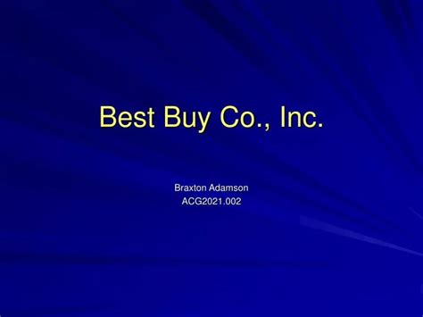 Ppt Best Buy Co Inc Powerpoint Presentation Free Download Id