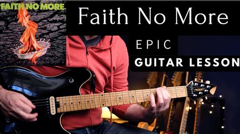 Faith No More Epic Guitar Cover Lesson Youtube