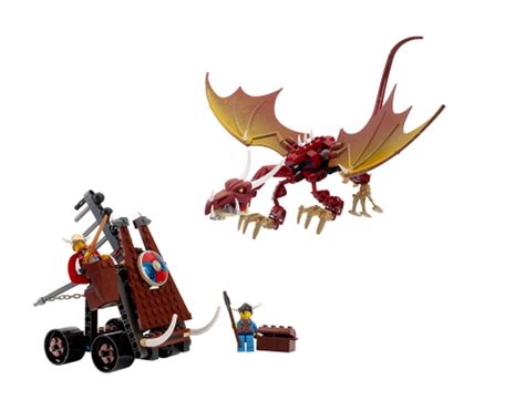 LEGO Set 7017-1 Viking Catapult versus the Nidhogg Dragon (2005 Vikings) | Rebrickable - Build ...