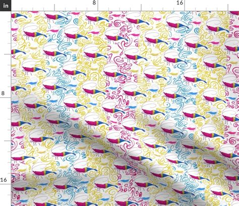 Pansexual Pride Flag Shrimp Stripes In Fabric Spoonflower