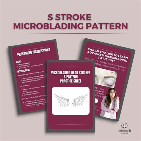 Microblading Stroke Pattern Template Microblading Head Stroke Patterns