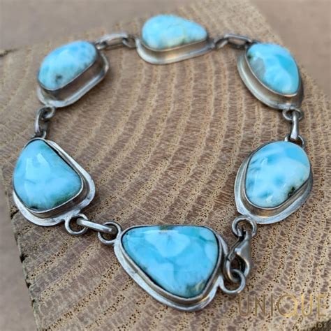 Vintage Sterling Silver Turquoise Bracelet - Unique Gold & Diamonds