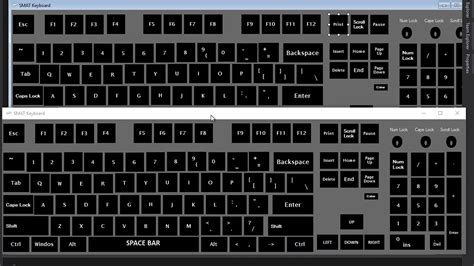 Keyboard code values